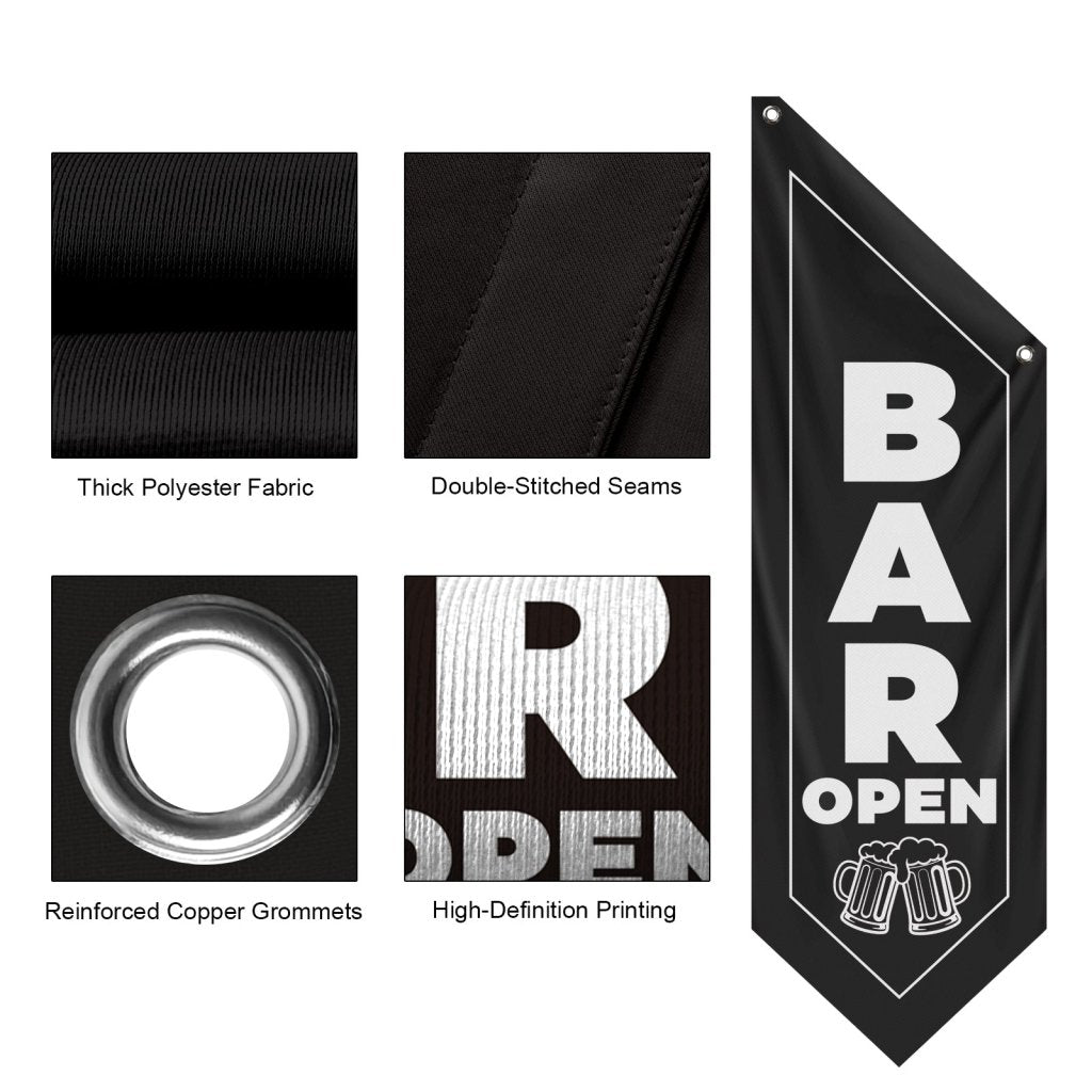 Bar Open Wall Banner, for Rooftop Bars & Lounges (Flag Only)