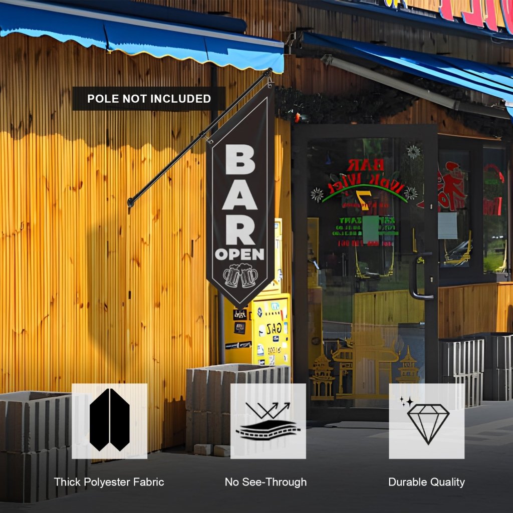 Bar Open Wall Banner, for Rooftop Bars & Lounges (Flag Only)