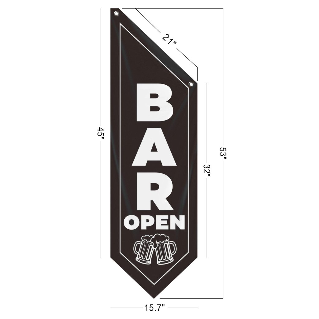 Bar Open Wall Banner, for Rooftop Bars & Lounges (Flag Only)