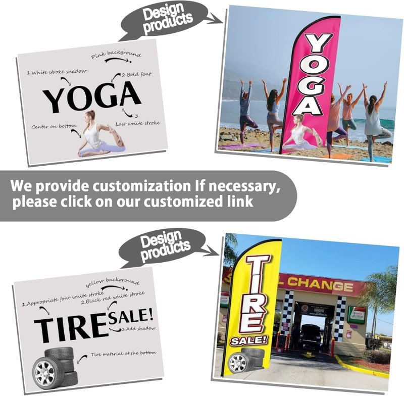 Barber Sign - 11FT Hair Salon Advertising Swooper Flag Fit 15FT Flagpole (Flagpole Not Included 4.3)