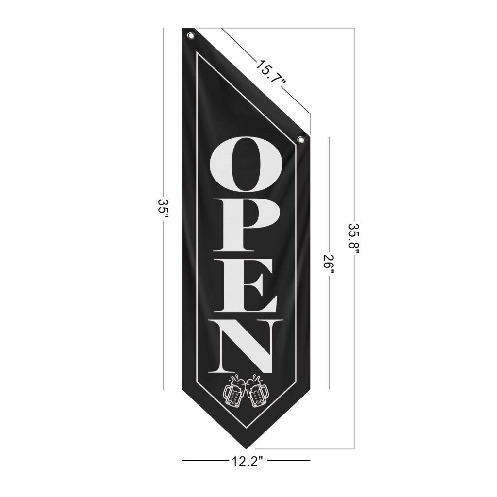 Beer Garden Open Double - Sided Wall Banner(Flag Only)