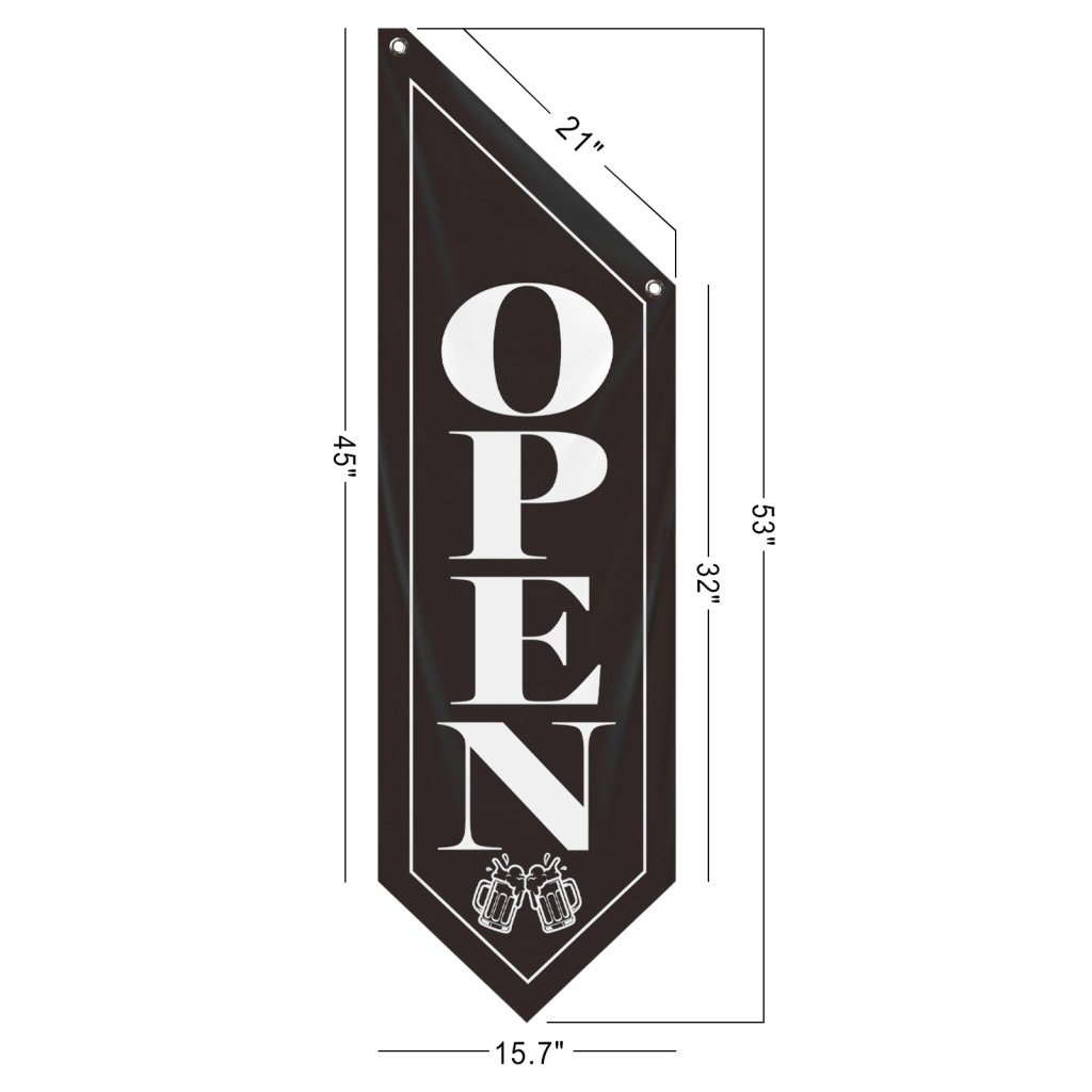Beer Garden Open Double - Sided Wall Banner(Flag Only)