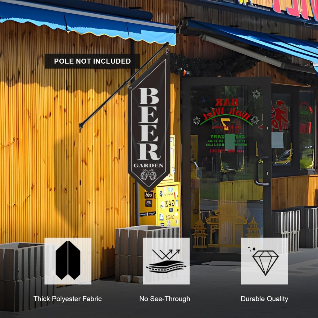 Beer Garden Open Double - Sided Wall Banner(Flag Only)