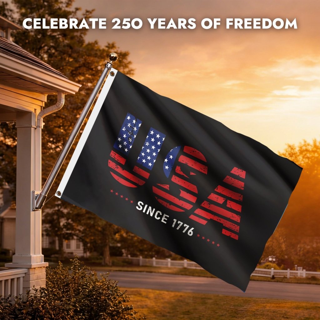 Black American Flag 1776 USA 3x5 FT