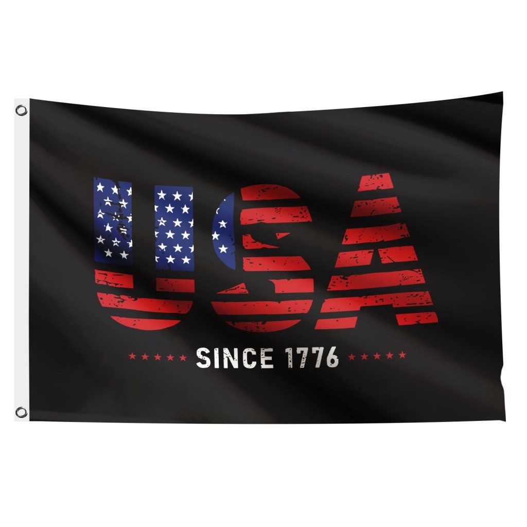 Black American Flag 1776 USA 3x5 FT