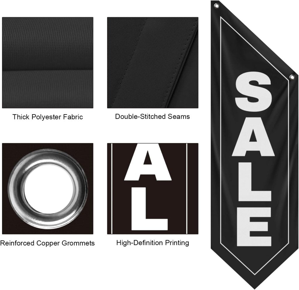 Black Sale Wall - Mounted Flag, Double - Sided Three - ply (Flag Only)