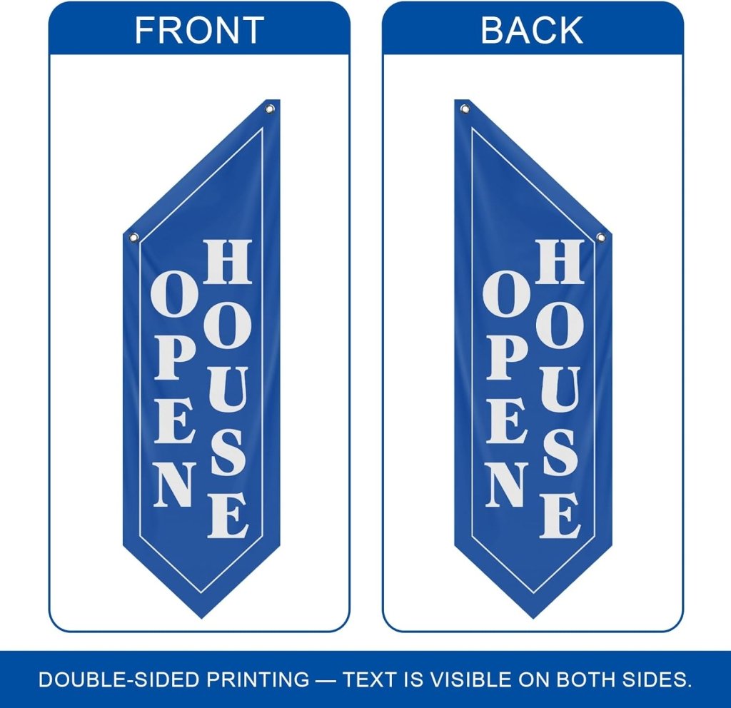 Blue Open House Wall Flag, Double - Sided Three - ply (No Pole Included)