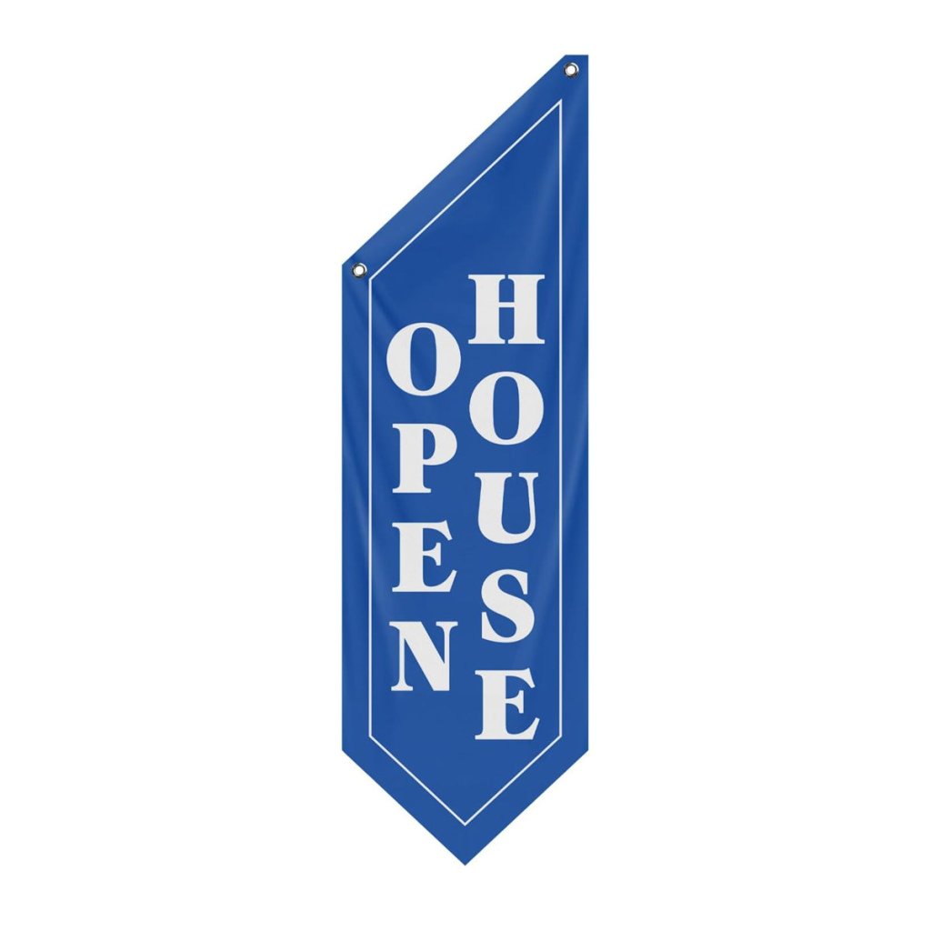 Blue Open House Wall Flag, Double - Sided Three - ply (No Pole Included)