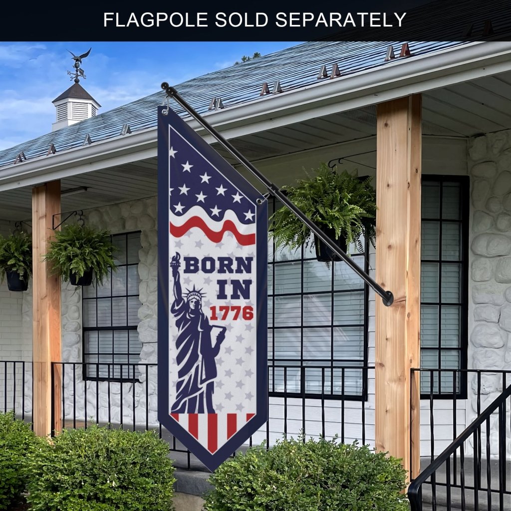 Born in 1776 Patriotic Porch Banner, America 250 Flag Decor(Flag Only)