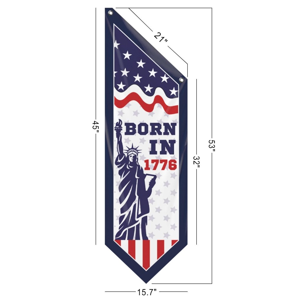 Born in 1776 Patriotic Porch Banner, America 250 Flag Decor(Flag Only)