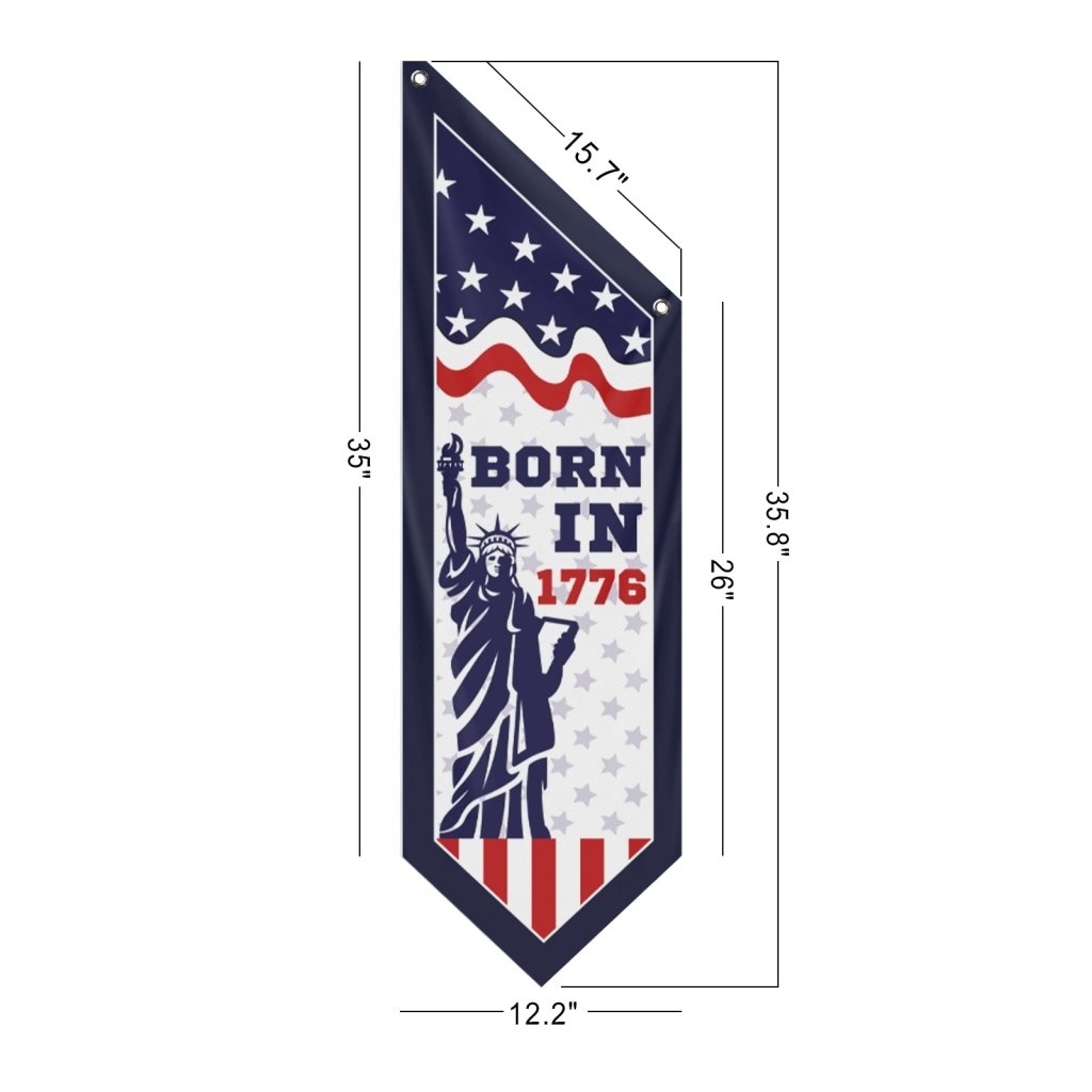 Born in 1776 Patriotic Porch Banner, America 250 Flag Decor(Flag Only)