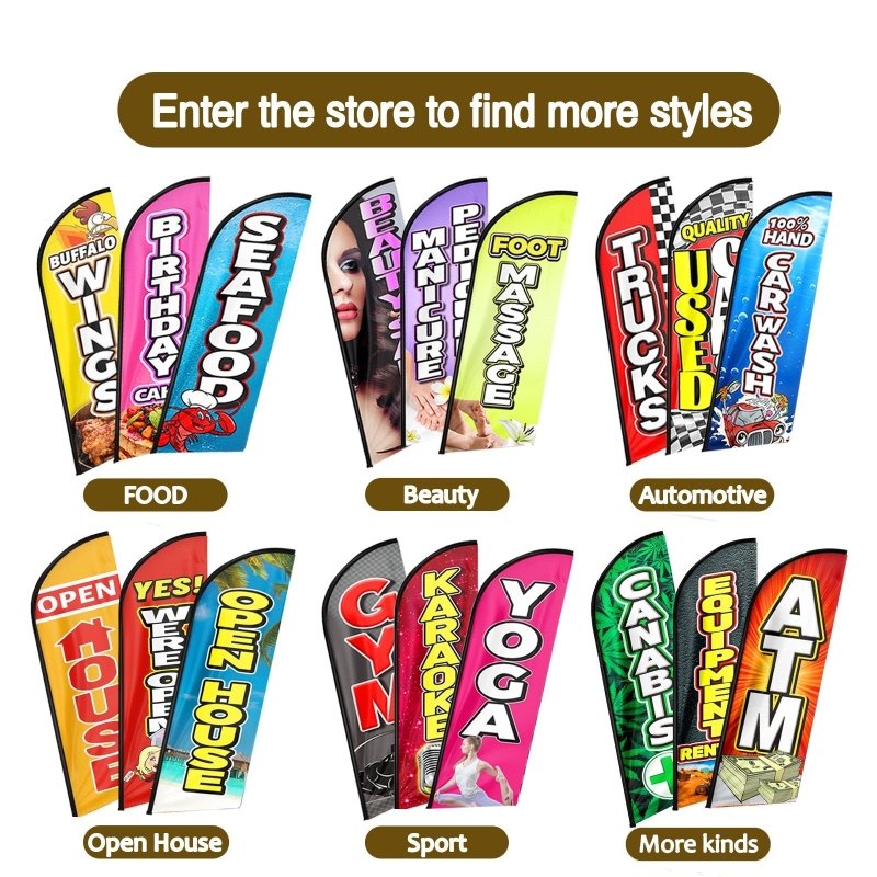 Bread Sign - 8FT Bread 02 Advertising Swooper Flag (Flagpole Not Included 3.4)