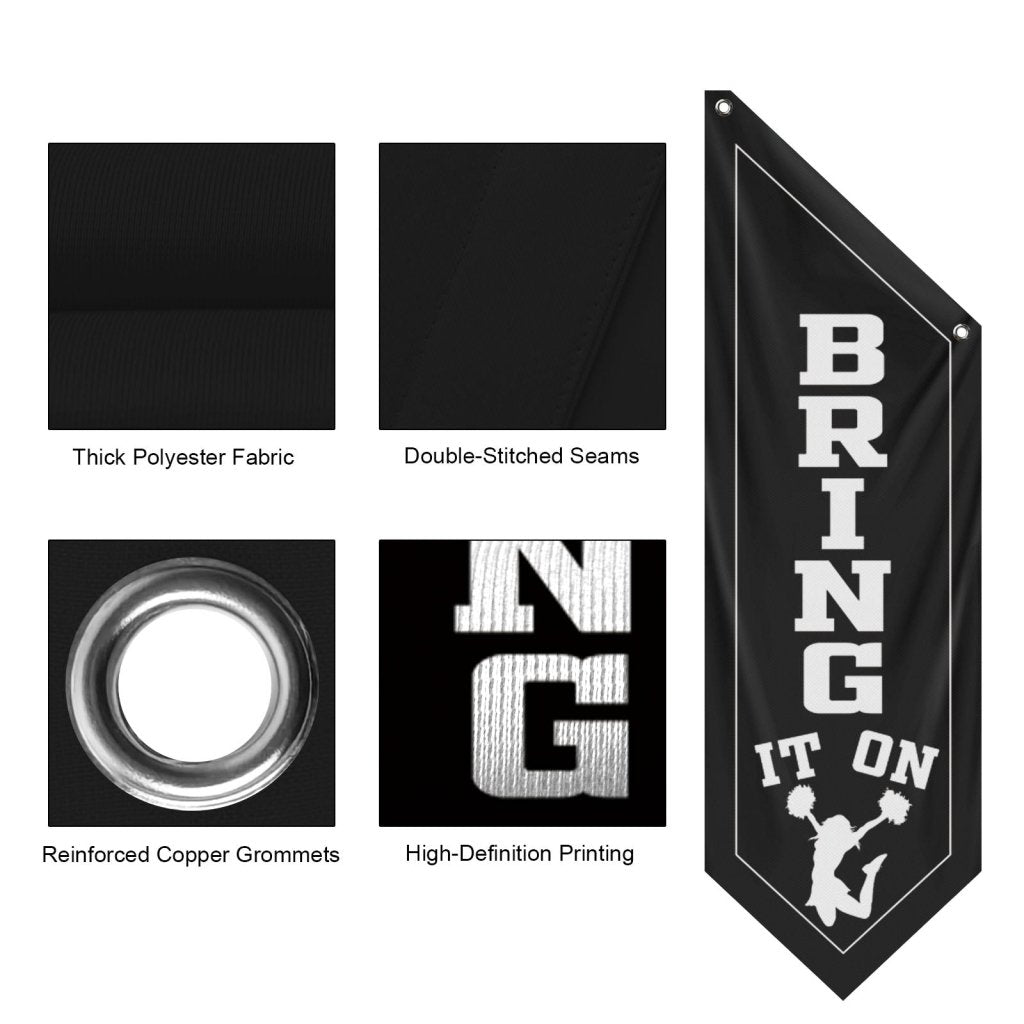 Bring It On Decorative Wall Flag, Soccer Fan Banner, (Flag Only)