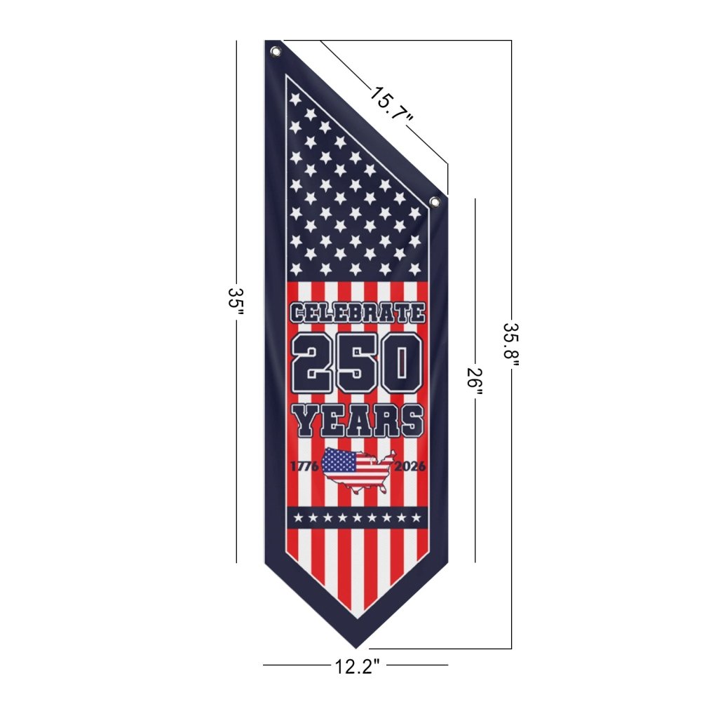 Celebrate 250 Years Banner America 1776–2026 Porch Flag(Flag Only)