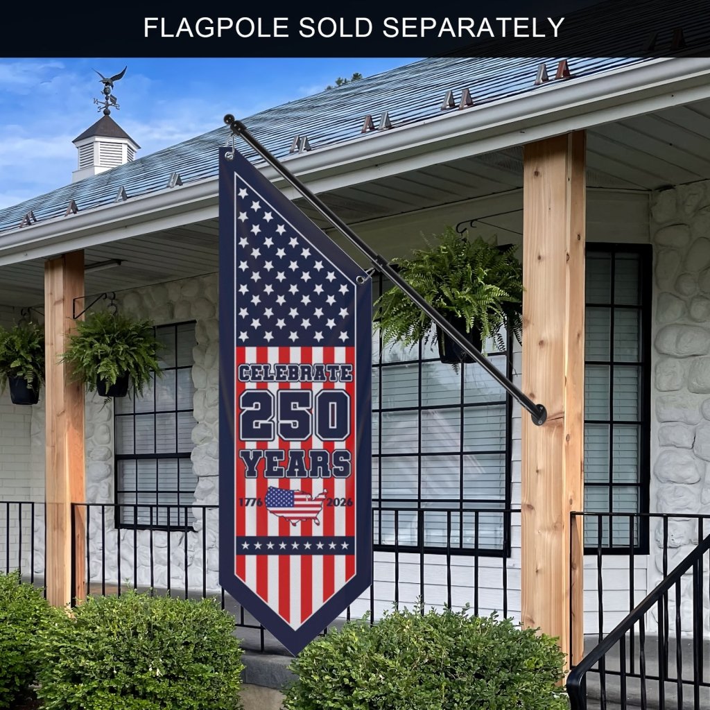 Celebrate 250 Years Banner America 1776–2026 Porch Flag(Flag Only)