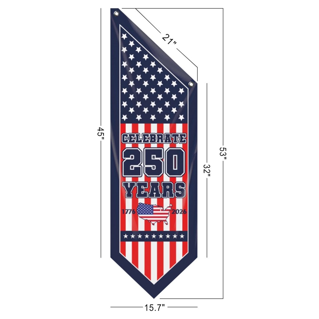 Celebrate 250 Years Banner America 1776–2026 Porch Flag(Flag Only)