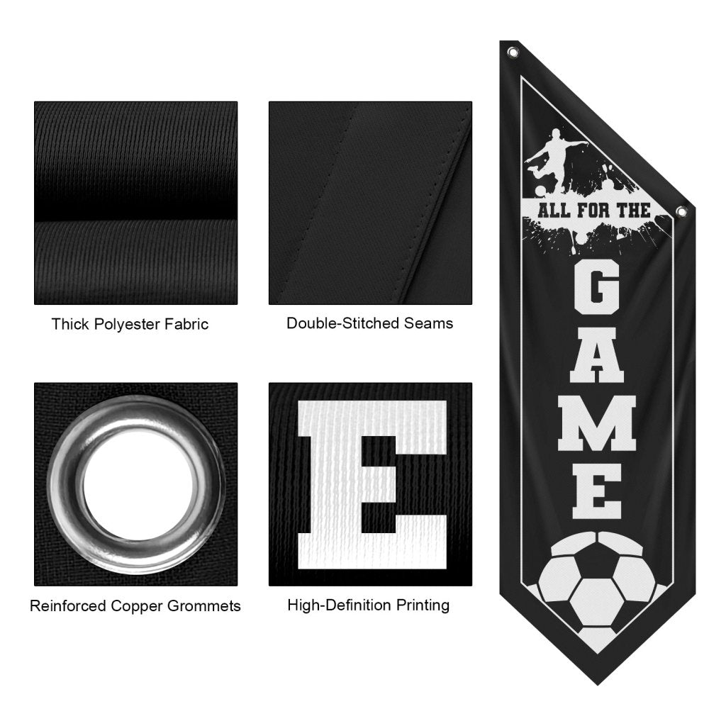 Celebrate Soccer with All For Wall Flag,Black (Flag Only)