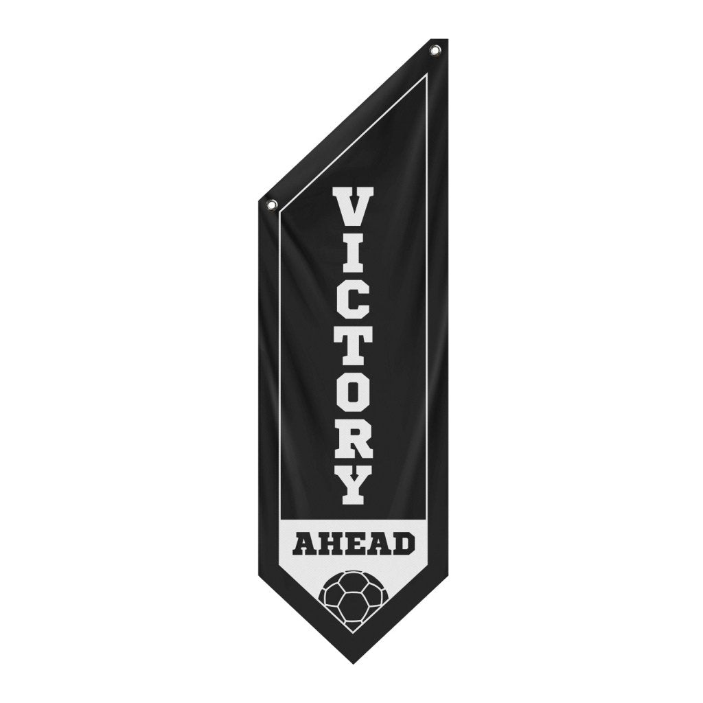 Celebrate Soccer with Victory Ahead Wall Flag, Black (Only Flag)