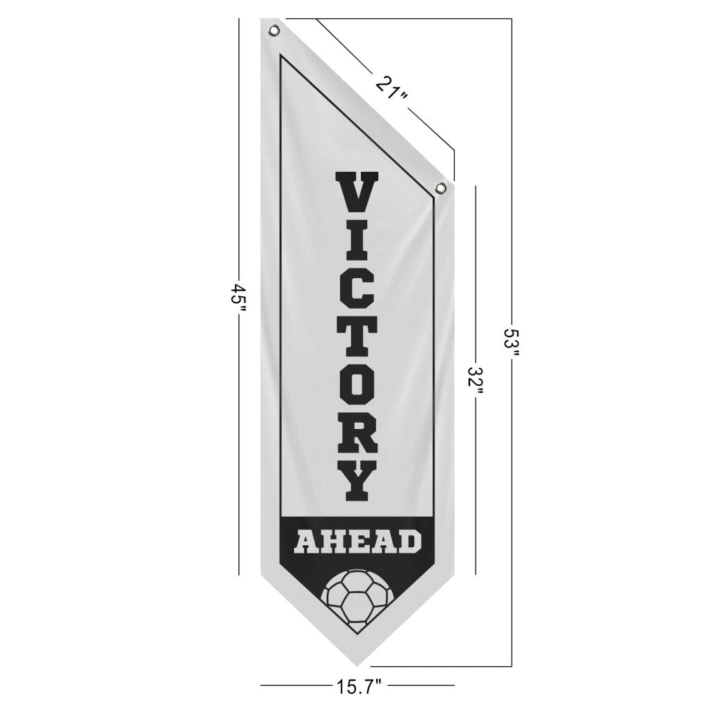 Celebrate Soccer with Victory Ahead Wall Flag, White (Only Flag)