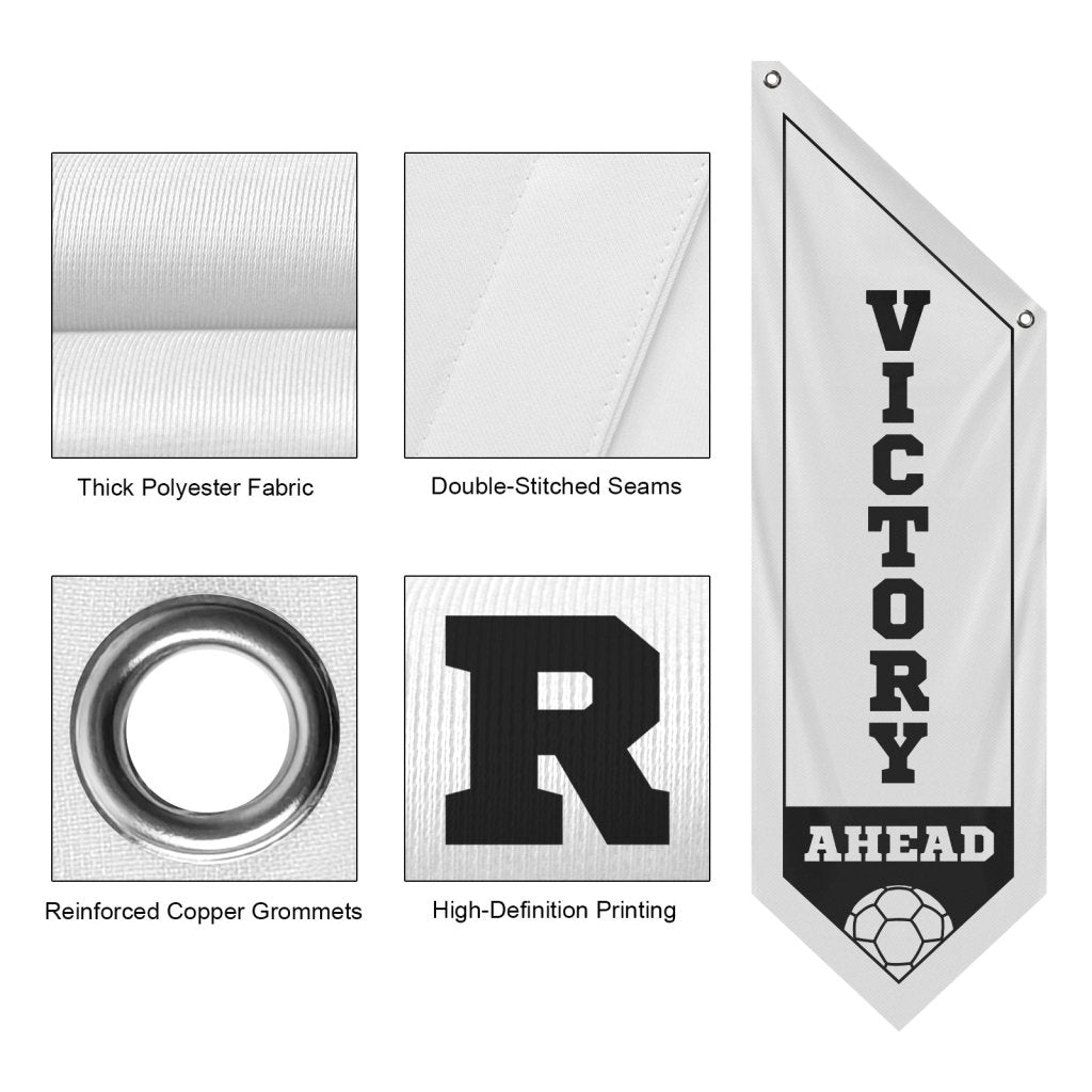 Celebrate Soccer with Victory Ahead Wall Flag, White (Only Flag)