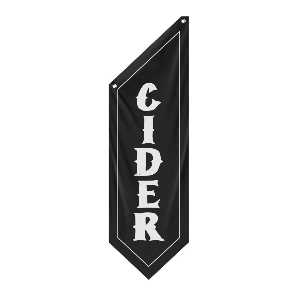Cider Flag, Double - Sided Thick Polyester Banner – Black (Flag Only)