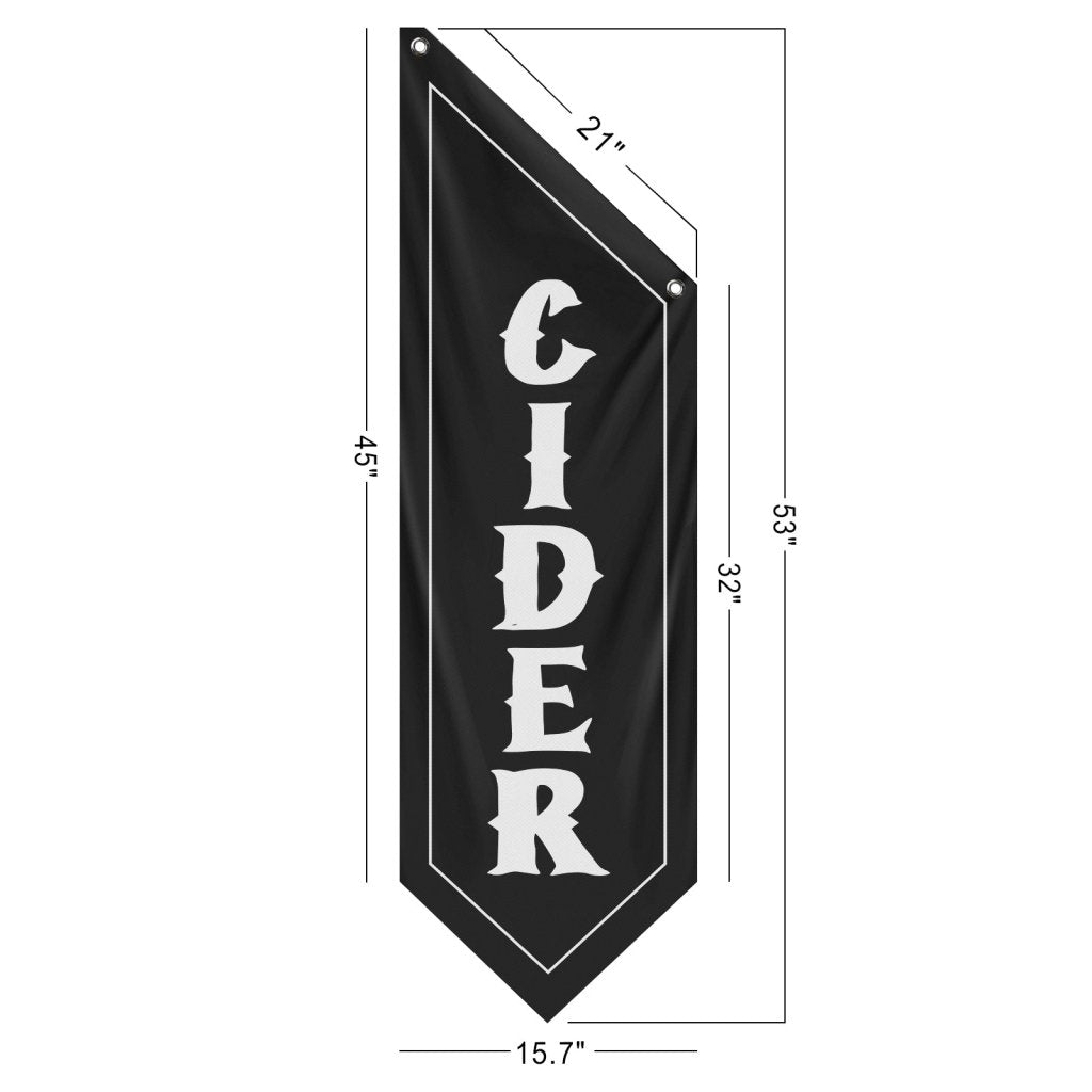 Cider Flag, Double - Sided Thick Polyester Banner – Black (Flag Only)