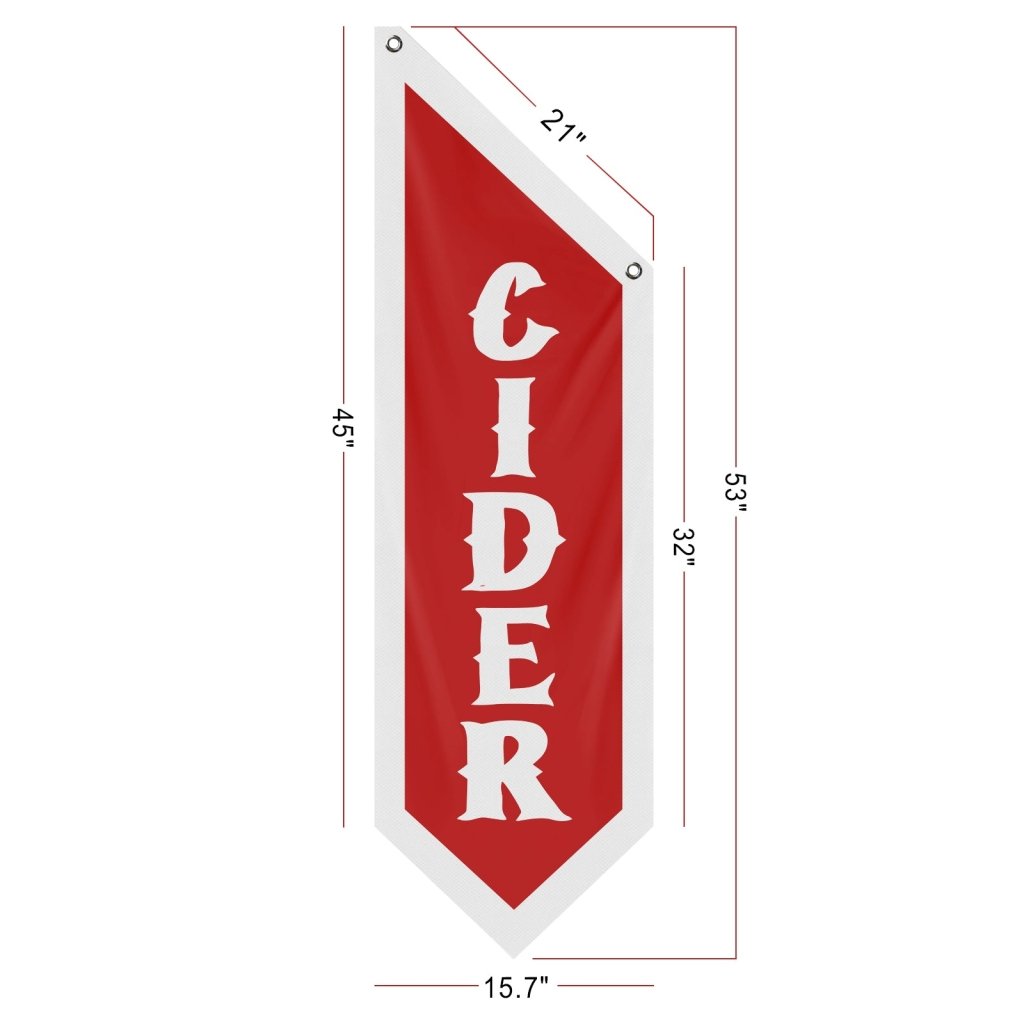 Cider Flag, Double - Sided Thick Polyester Banner – Red (Flag Only)