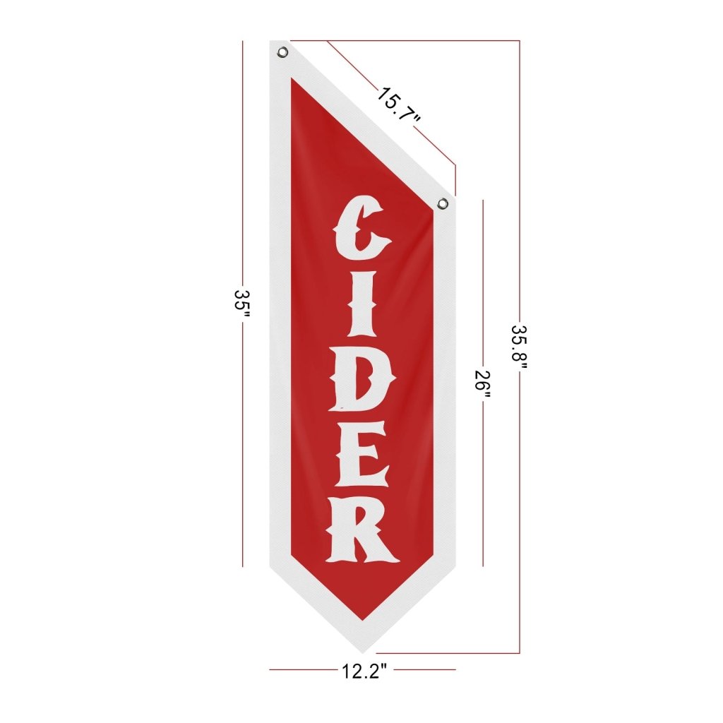 Cider Flag, Double - Sided Thick Polyester Banner – Red (Flag Only)