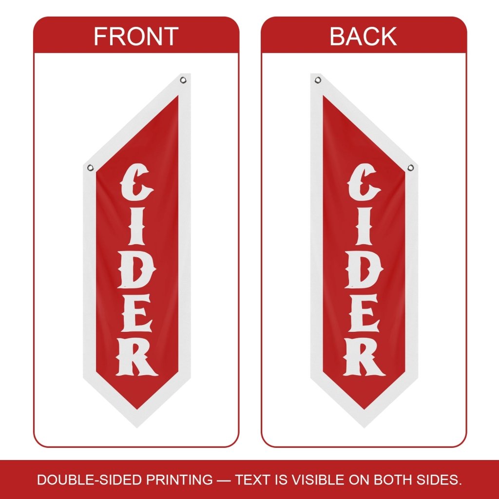 Cider Flag, Double - Sided Thick Polyester Banner – Red (Flag Only)