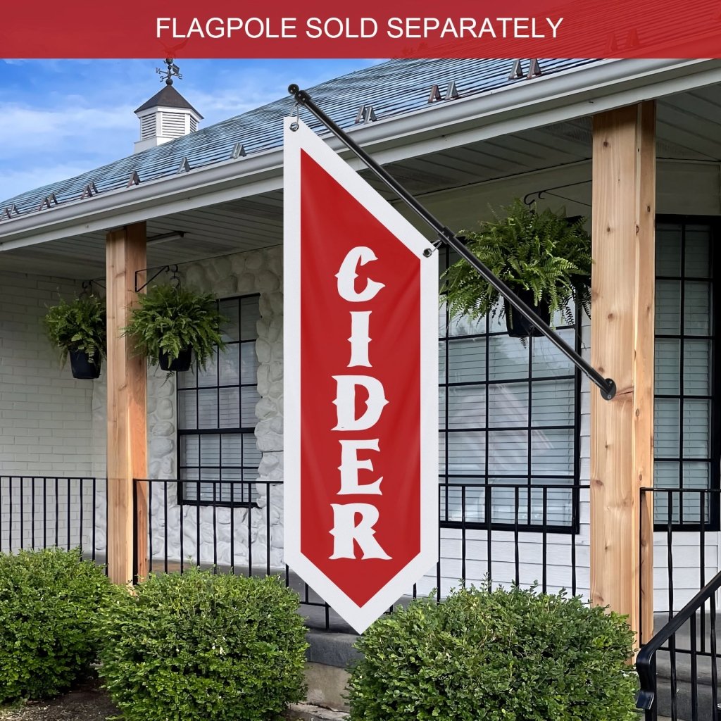 Cider Flag, Double - Sided Thick Polyester Banner – Red (Flag Only)