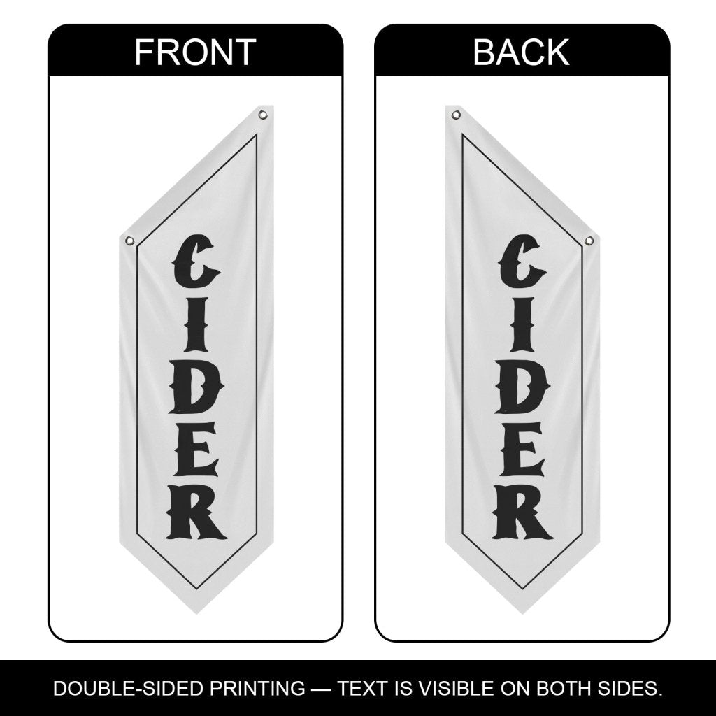 Cider Flag, Double - Sided Thick Polyester Banner – White (Flag Only)