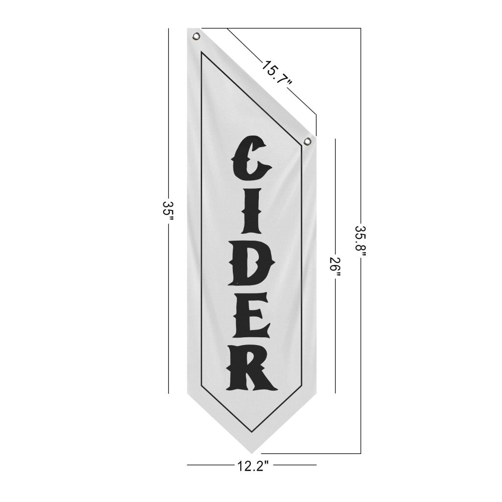 Cider Flag, Double - Sided Thick Polyester Banner – White (Flag Only)