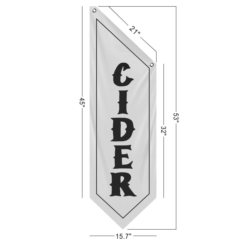 Cider Flag, Double - Sided Thick Polyester Banner – White (Flag Only)