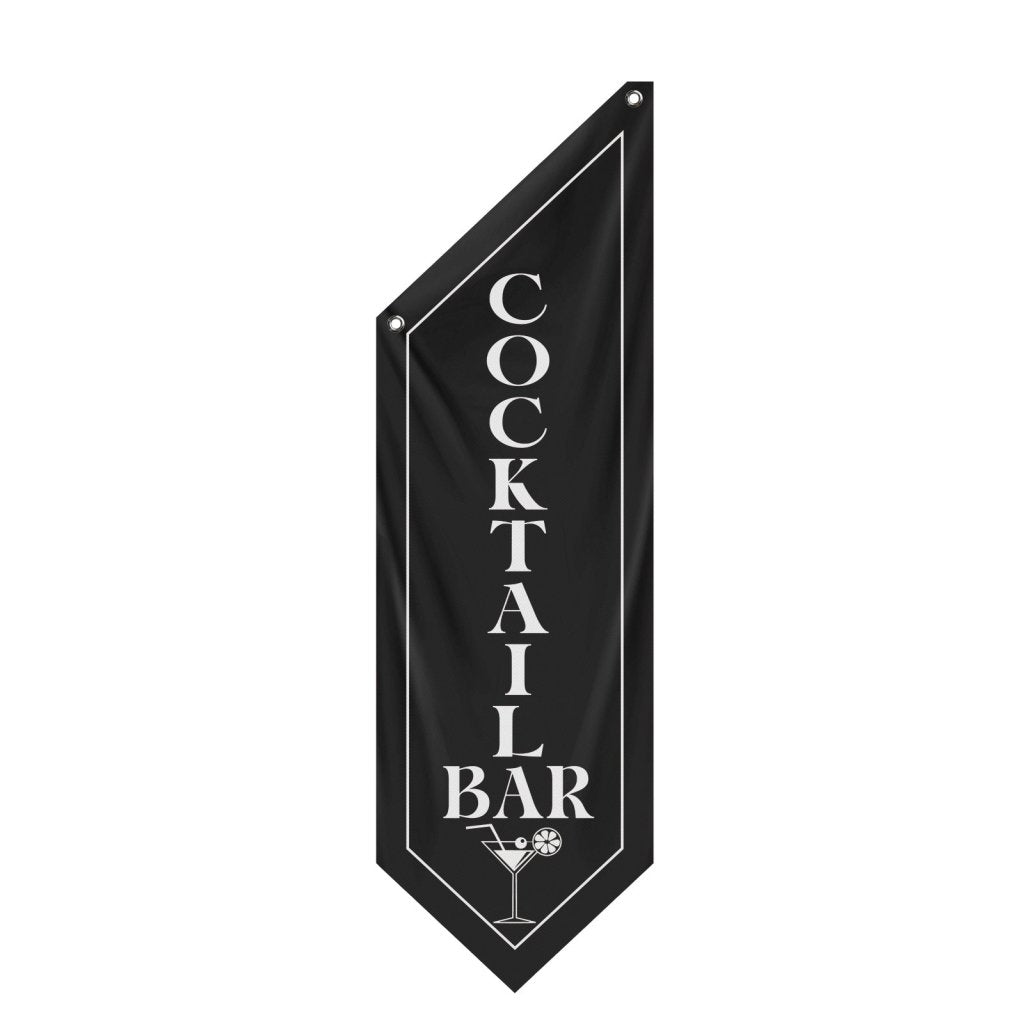 Cocktail Bar Open Thick Polyester Wall Flag, (Flag Only)