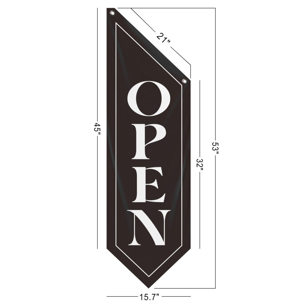 Cocktail Bar Open Thick Polyester Wall Flag, (Flag Only)