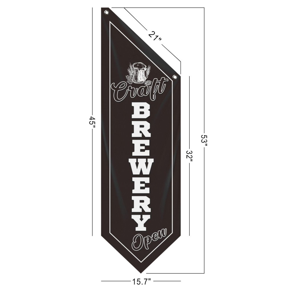 Craft Brewery Open Double - Sided Wall Banner, (Flag Only)
