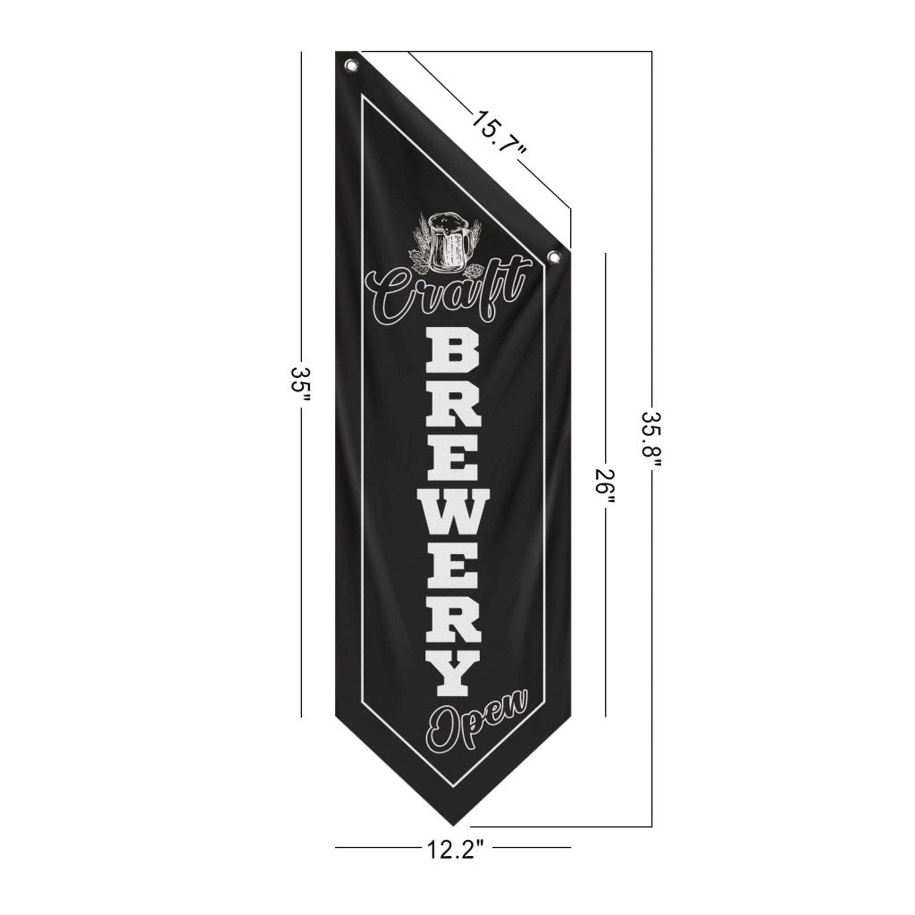 Craft Brewery Open Double - Sided Wall Banner, (Flag Only)