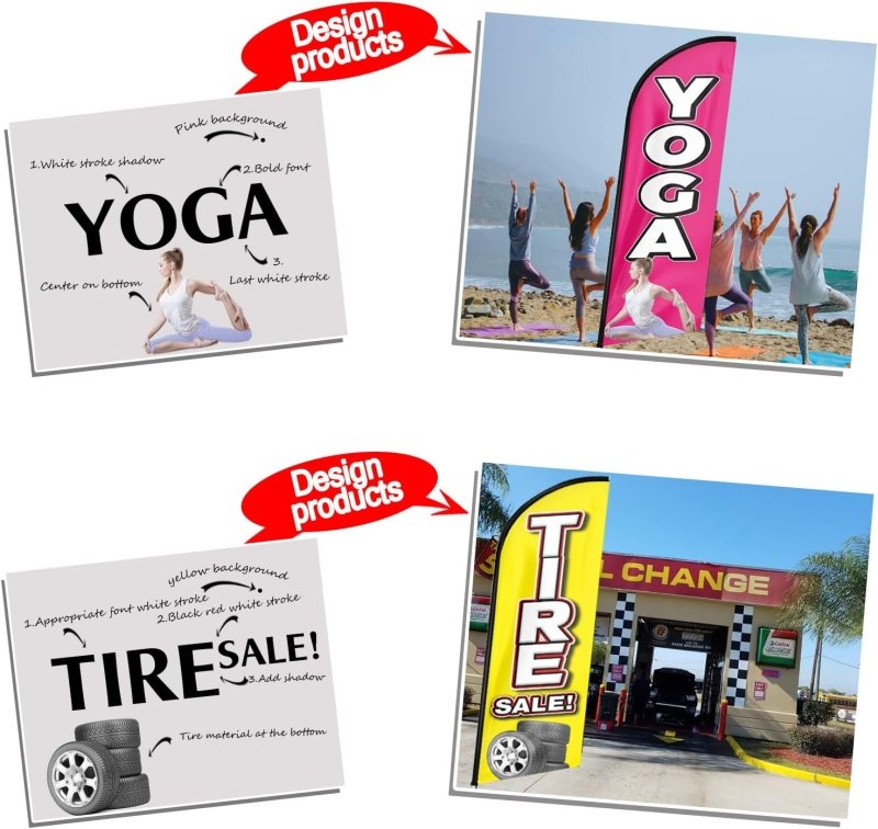 Custom Swooper Flag 2x8,3x12FT,Single/Double Side (Flag Only)