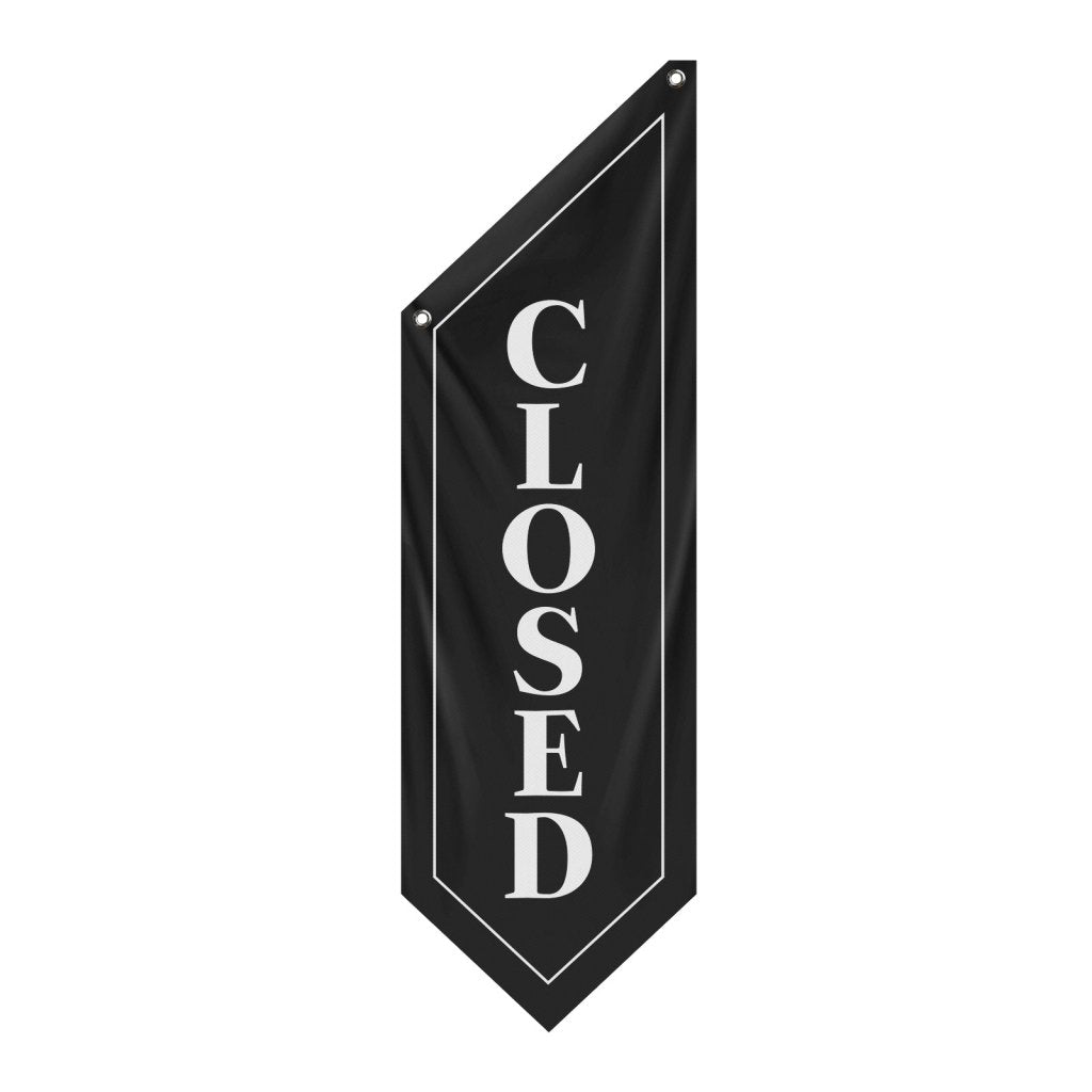 Double - Sided Fabric Closed Banner – Black(Flag Only)