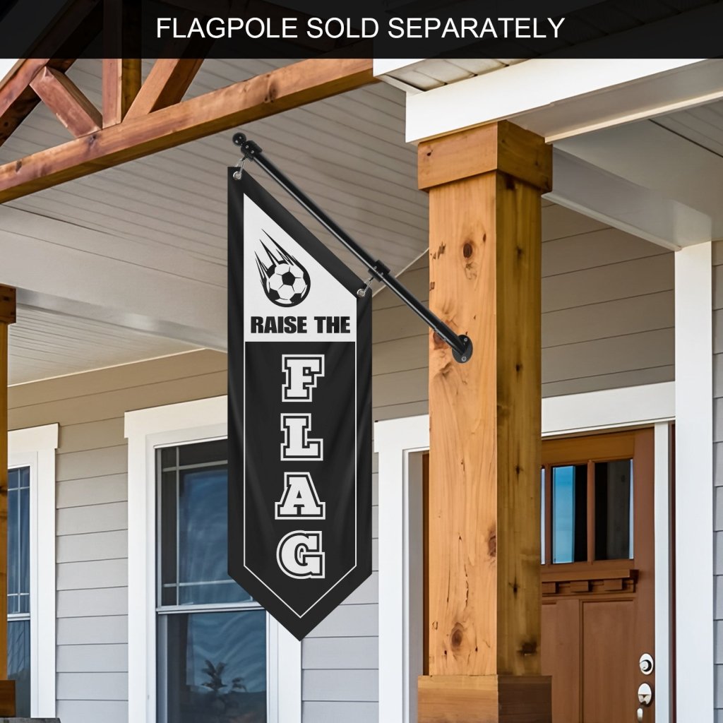 Double - Sided Raise The Flag Polyester Wall Flag, Black (Flag Only)