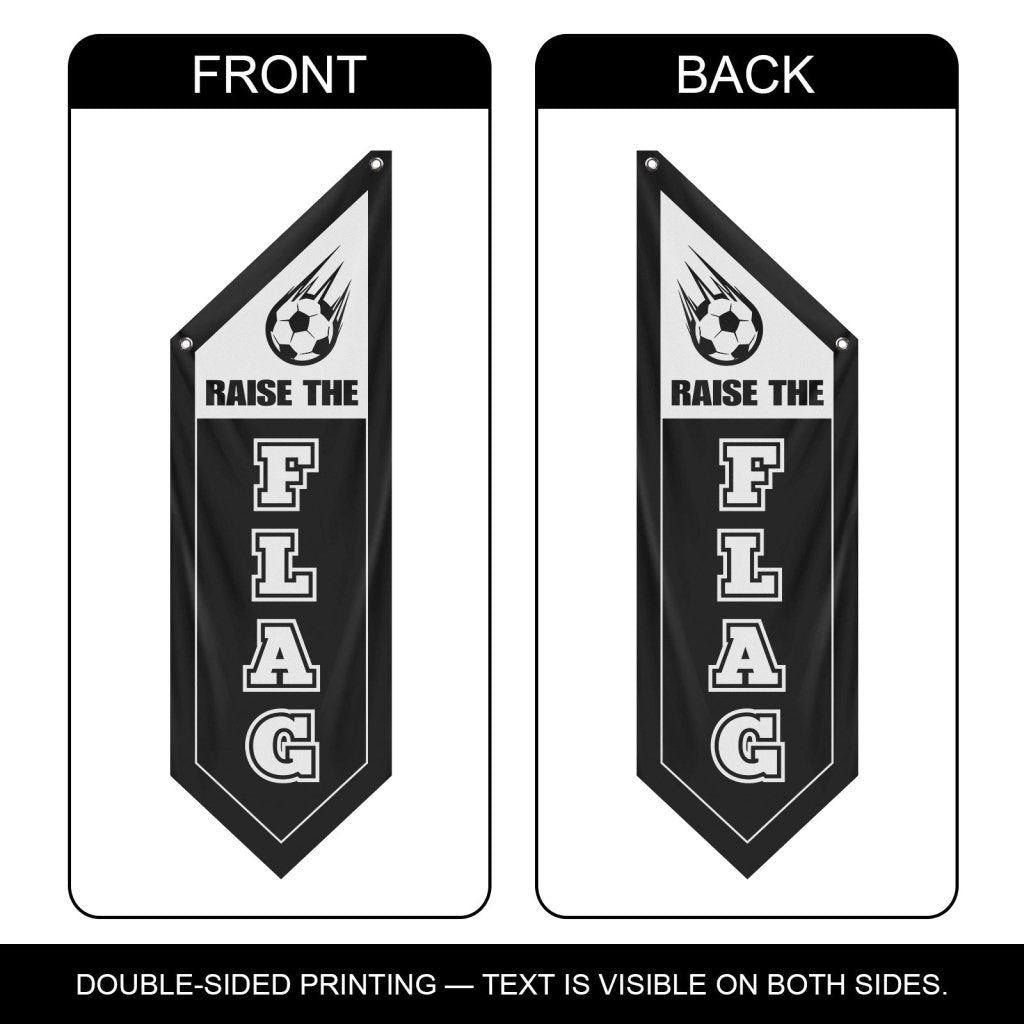Double - Sided Raise The Flag Polyester Wall Flag, Black (Flag Only)