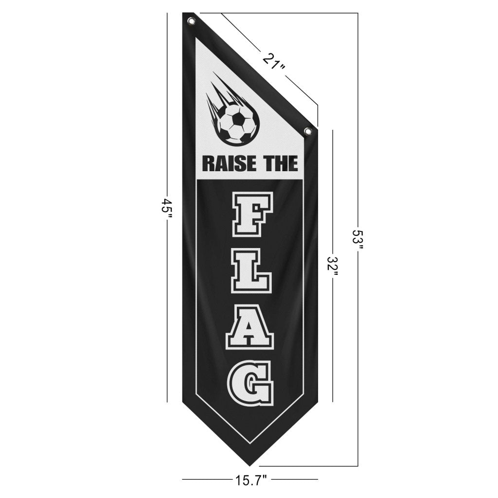 Double - Sided Raise The Flag Polyester Wall Flag, Black (Flag Only)