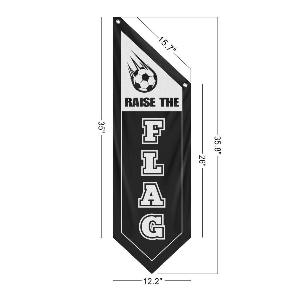 Double - Sided Raise The Flag Polyester Wall Flag, Black (Flag Only)