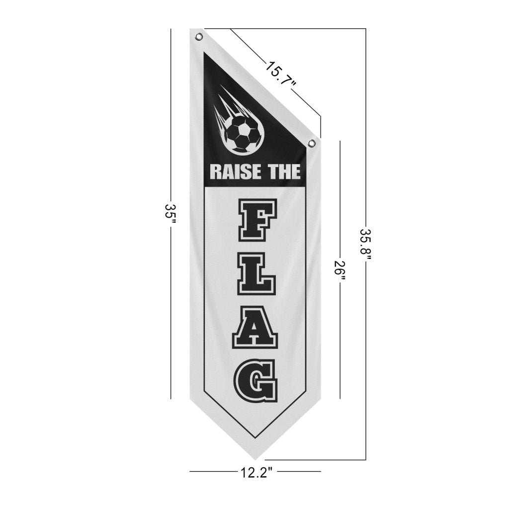 Double - Sided Raise The Flag Polyester Wall Flag, White (Flag Only)