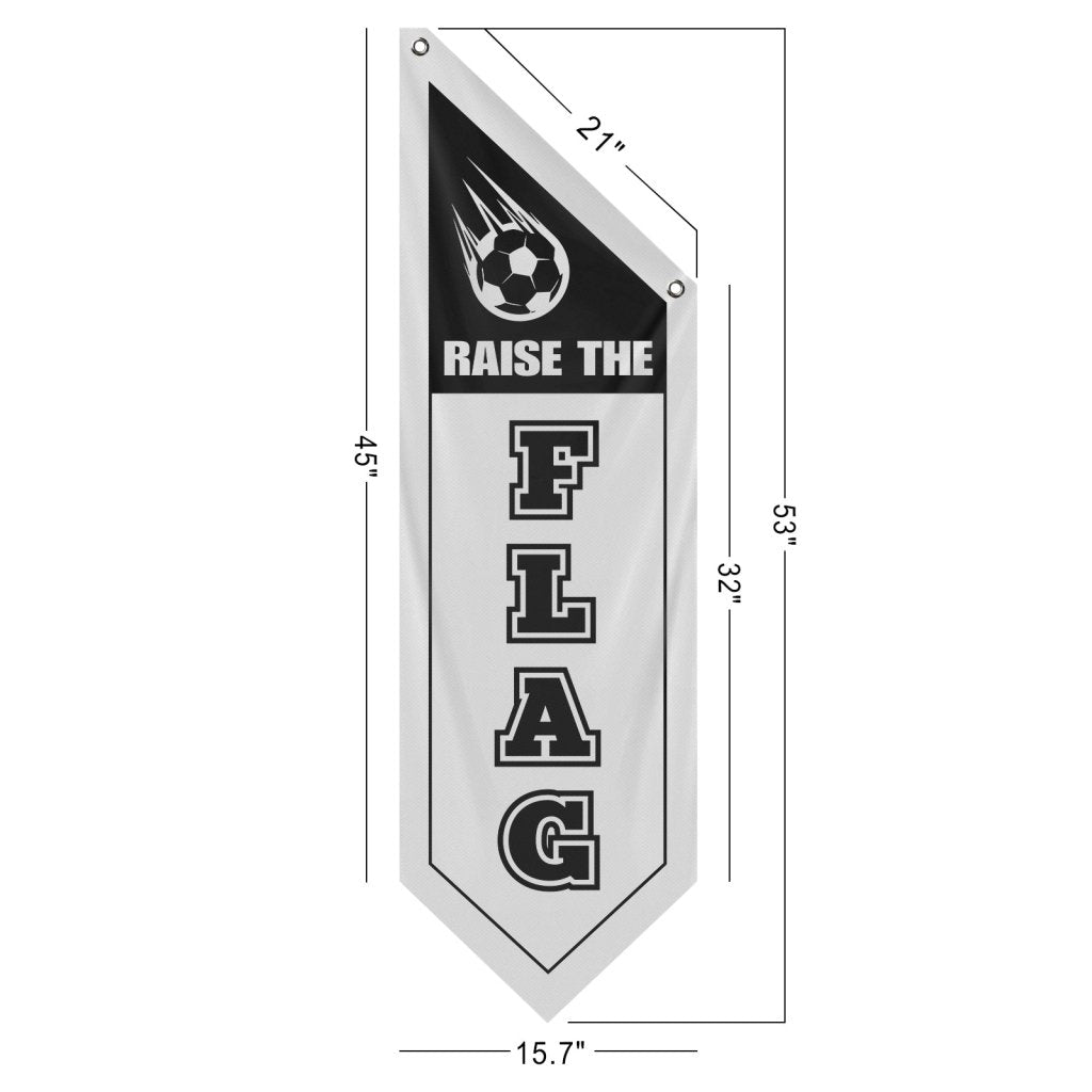 Double - Sided Raise The Flag Polyester Wall Flag, White (Flag Only)