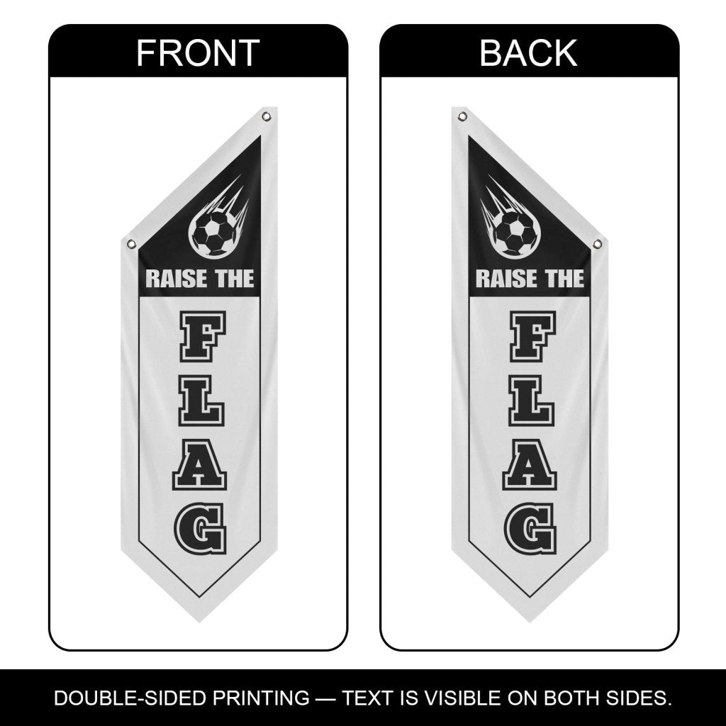 Double - Sided Raise The Flag Polyester Wall Flag, White (Flag Only)
