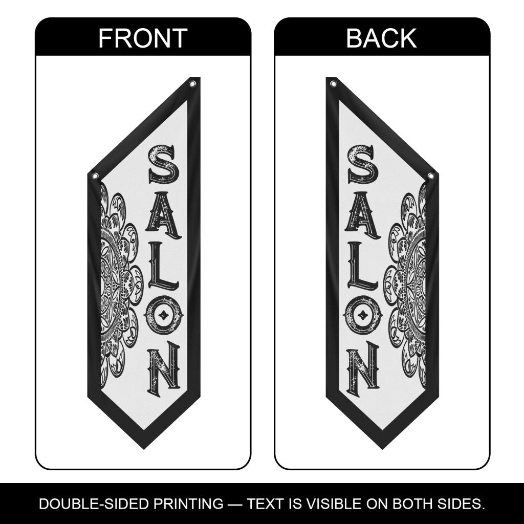 Double - Sided Salon Banner, Outdoor Hanging Open Flag – White (Flag Only)