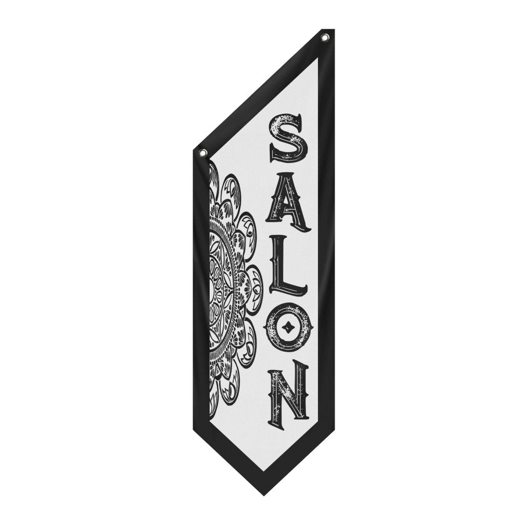 Double - Sided Salon Banner, Outdoor Hanging Open Flag – White (Flag Only)