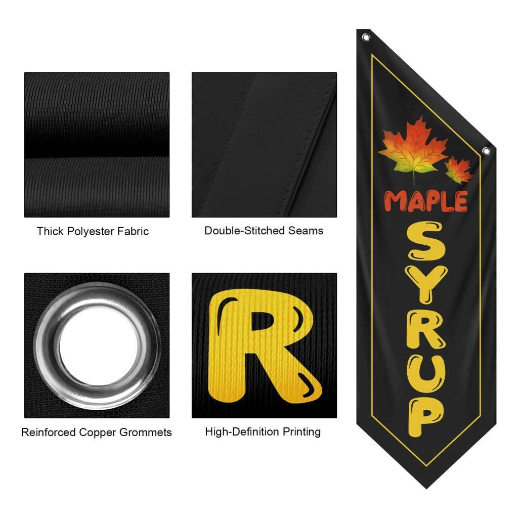 Double - Sided Vintage Maple Syrup Flag, (Flag Only)