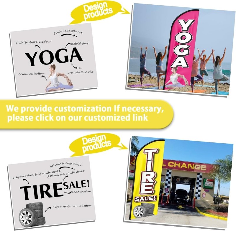 Especial Desayuno Themed Feather Flag, 8FT Especial Desayuno Advertising Swooper Flag(Flagpole Not Included 3.4)